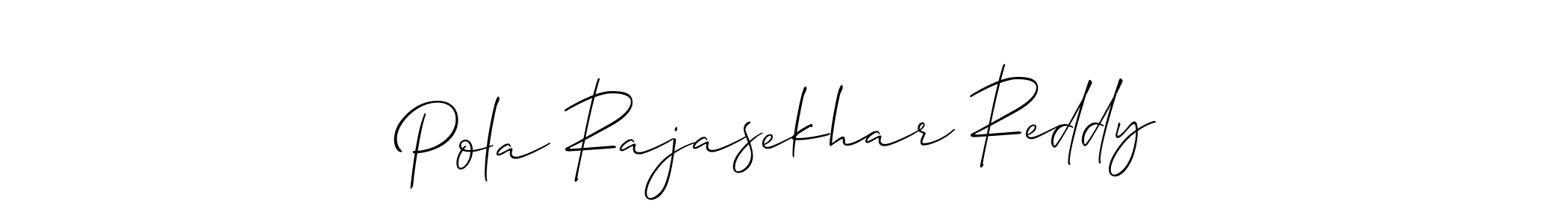 Create a beautiful signature design for name Pola Rajasekhar Reddy. With this signature (Allison_Script) fonts, you can make a handwritten signature for free. Pola Rajasekhar Reddy signature style 2 images and pictures png