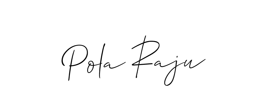 How to make Pola Raju name signature. Use Allison_Script style for creating short signs online. This is the latest handwritten sign. Pola Raju signature style 2 images and pictures png