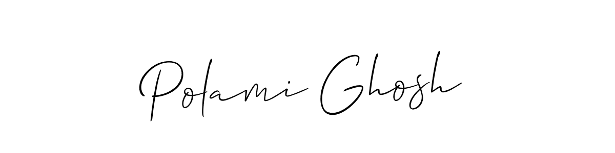 You should practise on your own different ways (Allison_Script) to write your name (Polami Ghosh) in signature. don't let someone else do it for you. Polami Ghosh signature style 2 images and pictures png