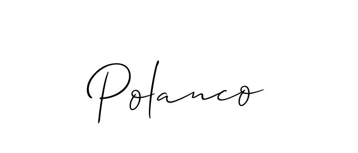 Also You can easily find your signature by using the search form. We will create Polanco name handwritten signature images for you free of cost using Allison_Script sign style. Polanco signature style 2 images and pictures png
