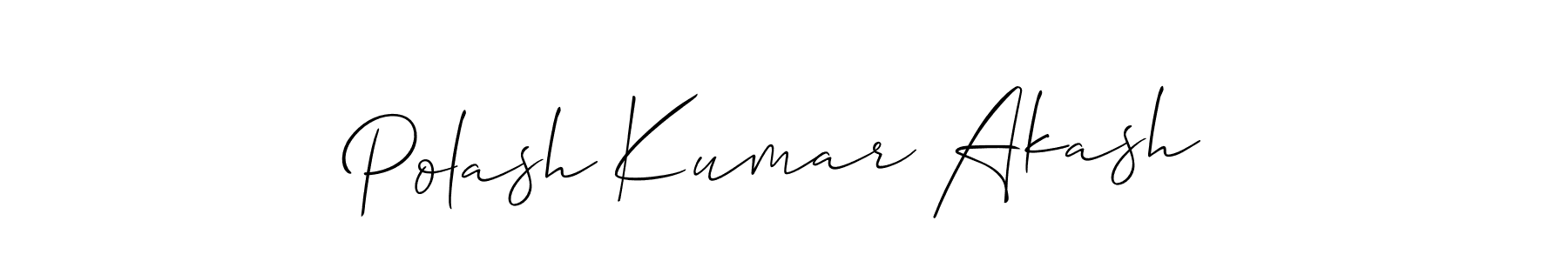How to make Polash Kumar Akash signature? Allison_Script is a professional autograph style. Create handwritten signature for Polash Kumar Akash name. Polash Kumar Akash signature style 2 images and pictures png