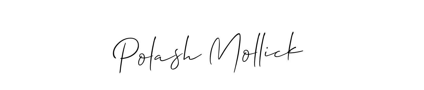 Make a beautiful signature design for name Polash Mollick. With this signature (Allison_Script) style, you can create a handwritten signature for free. Polash Mollick signature style 2 images and pictures png