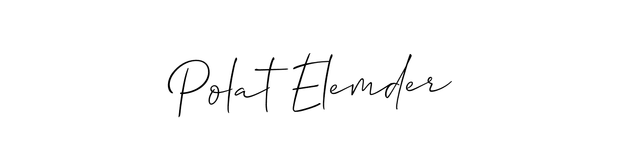 How to make Polat Elemder signature? Allison_Script is a professional autograph style. Create handwritten signature for Polat Elemder name. Polat Elemder signature style 2 images and pictures png