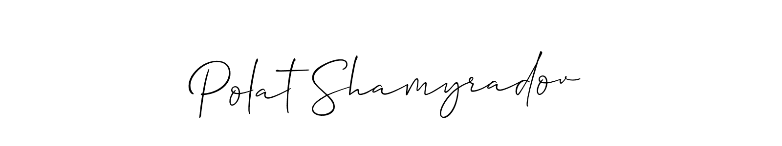 if you are searching for the best signature style for your name Polat Shamyradov. so please give up your signature search. here we have designed multiple signature styles  using Allison_Script. Polat Shamyradov signature style 2 images and pictures png