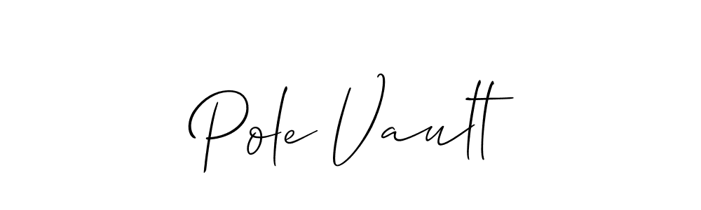 How to make Pole Vault name signature. Use Allison_Script style for creating short signs online. This is the latest handwritten sign. Pole Vault signature style 2 images and pictures png