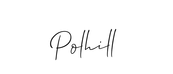 Use a signature maker to create a handwritten signature online. With this signature software, you can design (Allison_Script) your own signature for name Polhill. Polhill signature style 2 images and pictures png