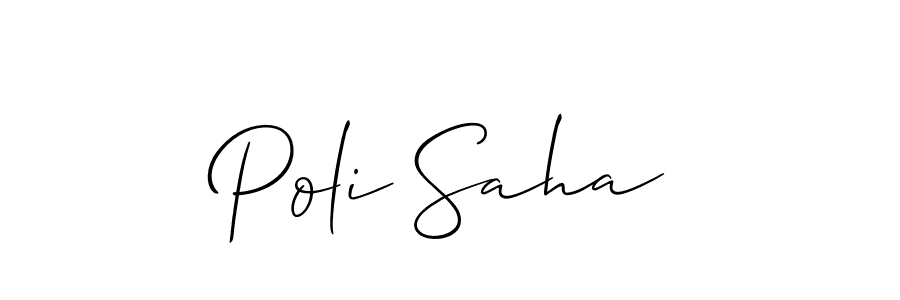 Best and Professional Signature Style for Poli Saha. Allison_Script Best Signature Style Collection. Poli Saha signature style 2 images and pictures png
