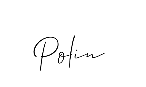 Make a beautiful signature design for name Polin. With this signature (Allison_Script) style, you can create a handwritten signature for free. Polin signature style 2 images and pictures png