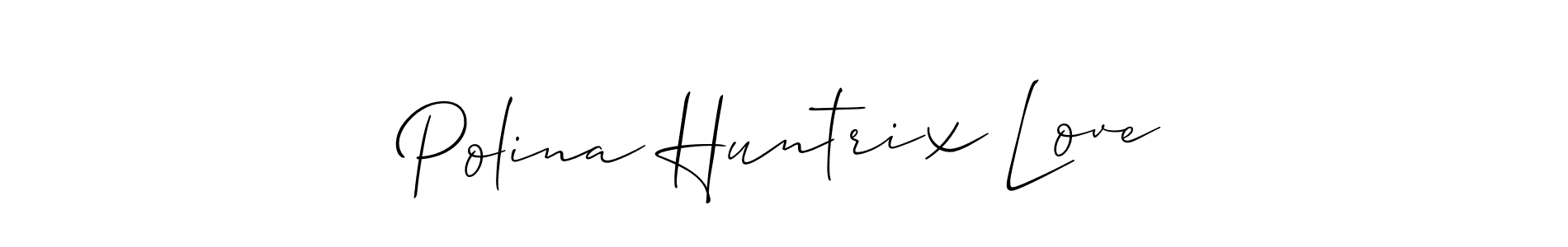 Also You can easily find your signature by using the search form. We will create Polina Huntrix Love name handwritten signature images for you free of cost using Allison_Script sign style. Polina Huntrix Love signature style 2 images and pictures png