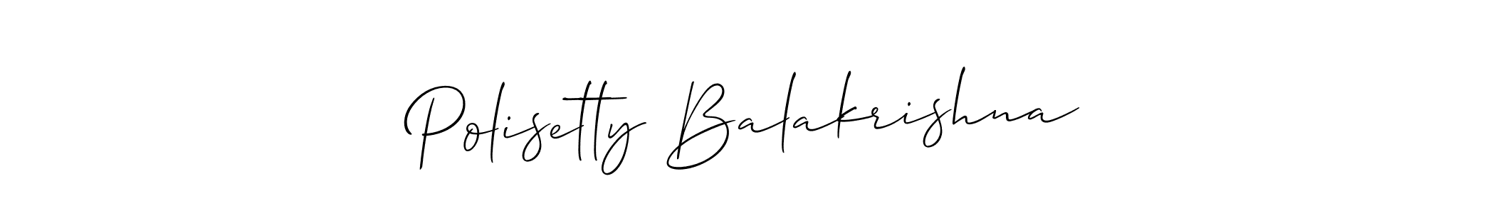Polisetty Balakrishna stylish signature style. Best Handwritten Sign (Allison_Script) for my name. Handwritten Signature Collection Ideas for my name Polisetty Balakrishna. Polisetty Balakrishna signature style 2 images and pictures png