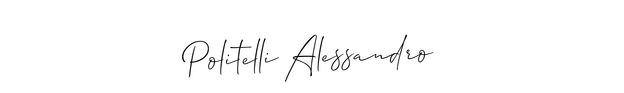 Make a short Politelli Alessandro signature style. Manage your documents anywhere anytime using Allison_Script. Create and add eSignatures, submit forms, share and send files easily. Politelli Alessandro signature style 2 images and pictures png