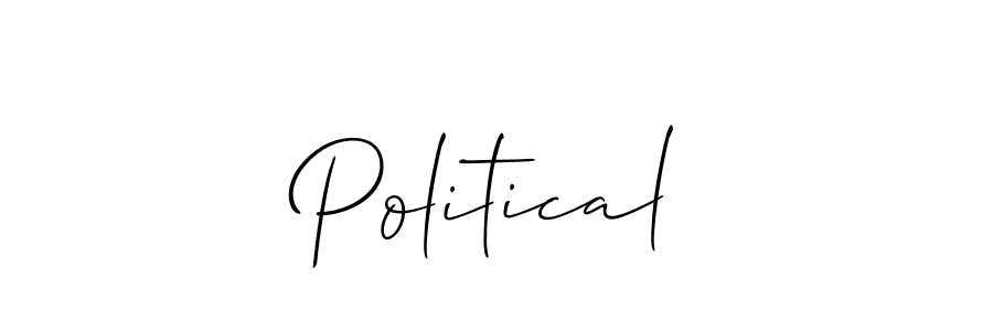 How to make Political signature? Allison_Script is a professional autograph style. Create handwritten signature for Political name. Political signature style 2 images and pictures png