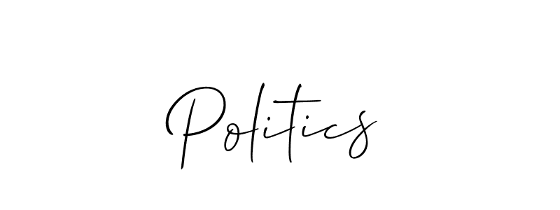 How to make Politics signature? Allison_Script is a professional autograph style. Create handwritten signature for Politics name. Politics signature style 2 images and pictures png