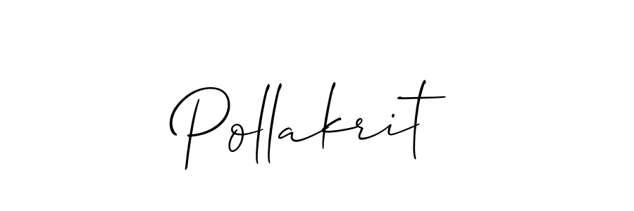 Make a beautiful signature design for name Pollakrit. With this signature (Allison_Script) style, you can create a handwritten signature for free. Pollakrit signature style 2 images and pictures png