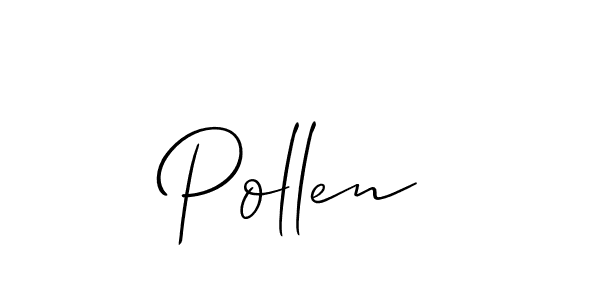 How to make Pollen name signature. Use Allison_Script style for creating short signs online. This is the latest handwritten sign. Pollen signature style 2 images and pictures png