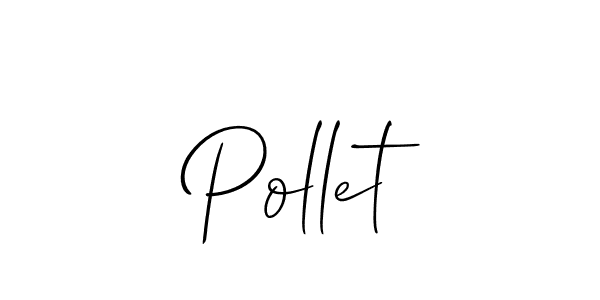How to make Pollet signature? Allison_Script is a professional autograph style. Create handwritten signature for Pollet name. Pollet signature style 2 images and pictures png