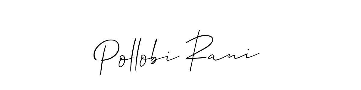 Use a signature maker to create a handwritten signature online. With this signature software, you can design (Allison_Script) your own signature for name Pollobi Rani. Pollobi Rani signature style 2 images and pictures png