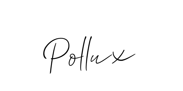 How to make Pollux name signature. Use Allison_Script style for creating short signs online. This is the latest handwritten sign. Pollux signature style 2 images and pictures png