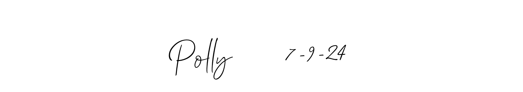 It looks lik you need a new signature style for name Polly      7-9-24. Design unique handwritten (Allison_Script) signature with our free signature maker in just a few clicks. Polly      7-9-24 signature style 2 images and pictures png