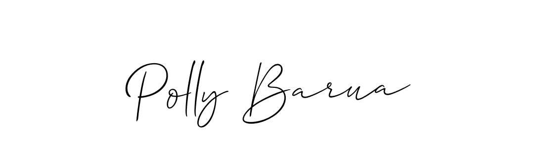Allison_Script is a professional signature style that is perfect for those who want to add a touch of class to their signature. It is also a great choice for those who want to make their signature more unique. Get Polly Barua name to fancy signature for free. Polly Barua signature style 2 images and pictures png