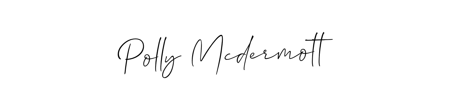 Create a beautiful signature design for name Polly Mcdermott. With this signature (Allison_Script) fonts, you can make a handwritten signature for free. Polly Mcdermott signature style 2 images and pictures png