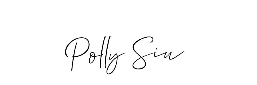 Make a beautiful signature design for name Polly Siu. With this signature (Allison_Script) style, you can create a handwritten signature for free. Polly Siu signature style 2 images and pictures png