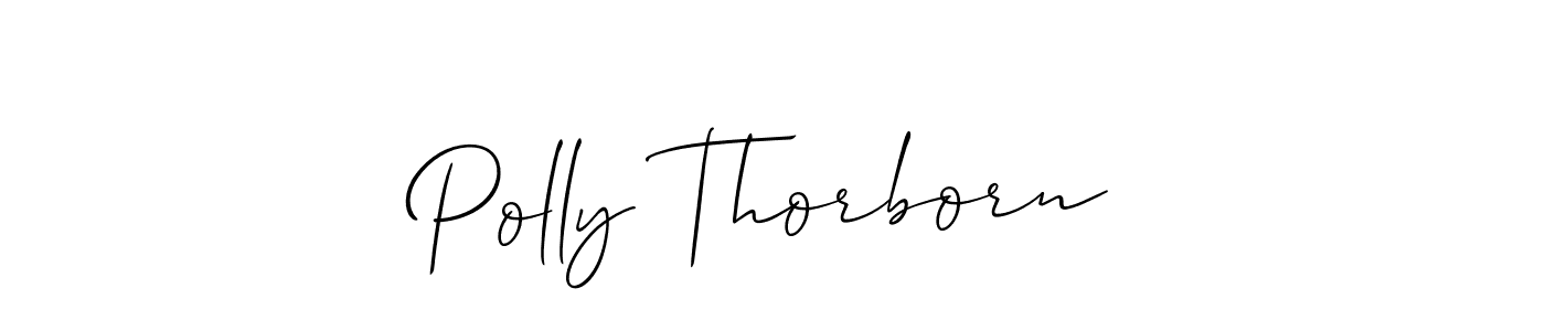 It looks lik you need a new signature style for name Polly Thorborn. Design unique handwritten (Allison_Script) signature with our free signature maker in just a few clicks. Polly Thorborn signature style 2 images and pictures png