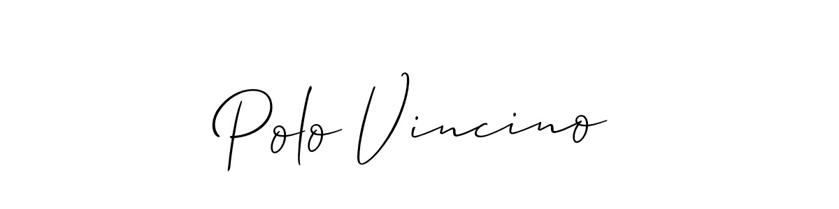 Allison_Script is a professional signature style that is perfect for those who want to add a touch of class to their signature. It is also a great choice for those who want to make their signature more unique. Get Polo Vincino name to fancy signature for free. Polo Vincino signature style 2 images and pictures png