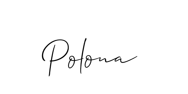 Also You can easily find your signature by using the search form. We will create Polona name handwritten signature images for you free of cost using Allison_Script sign style. Polona signature style 2 images and pictures png