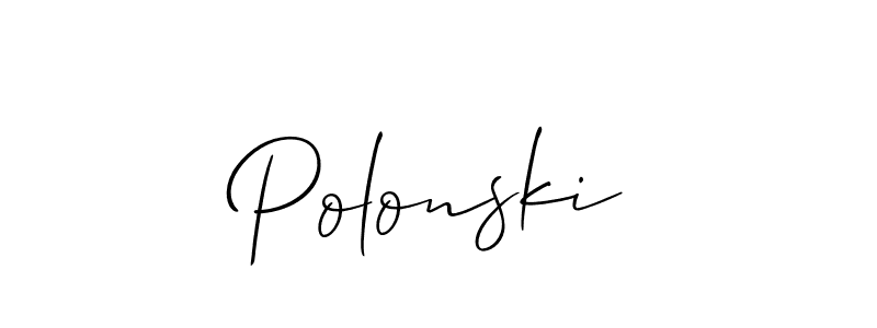 How to make Polonski signature? Allison_Script is a professional autograph style. Create handwritten signature for Polonski name. Polonski signature style 2 images and pictures png