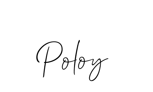 Use a signature maker to create a handwritten signature online. With this signature software, you can design (Allison_Script) your own signature for name Poloy. Poloy signature style 2 images and pictures png