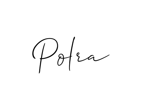 How to make Polra signature? Allison_Script is a professional autograph style. Create handwritten signature for Polra name. Polra signature style 2 images and pictures png