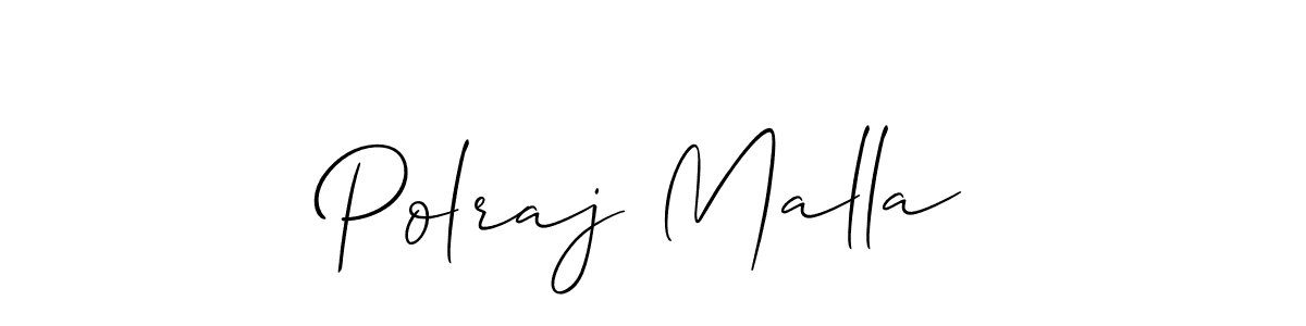 Allison_Script is a professional signature style that is perfect for those who want to add a touch of class to their signature. It is also a great choice for those who want to make their signature more unique. Get Polraj Malla name to fancy signature for free. Polraj Malla signature style 2 images and pictures png