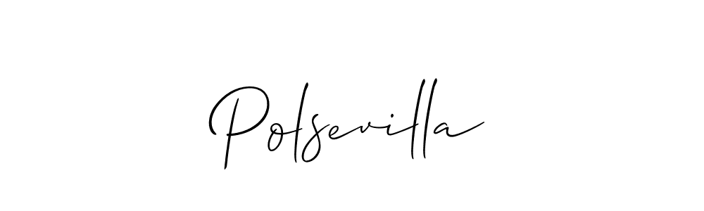 Design your own signature with our free online signature maker. With this signature software, you can create a handwritten (Allison_Script) signature for name Polsevilla. Polsevilla signature style 2 images and pictures png