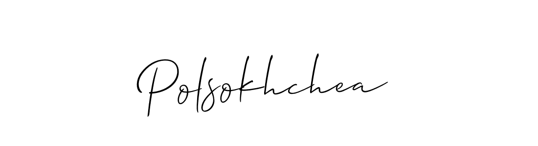 How to Draw Polsokhchea signature style? Allison_Script is a latest design signature styles for name Polsokhchea. Polsokhchea signature style 2 images and pictures png