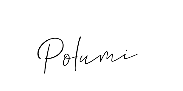 Create a beautiful signature design for name Polumi. With this signature (Allison_Script) fonts, you can make a handwritten signature for free. Polumi signature style 2 images and pictures png