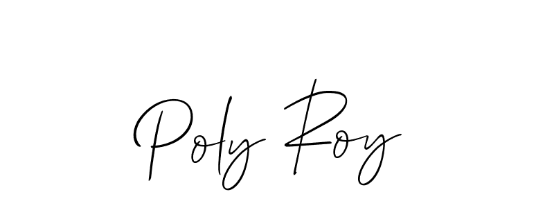 Make a beautiful signature design for name Poly Roy. With this signature (Allison_Script) style, you can create a handwritten signature for free. Poly Roy signature style 2 images and pictures png