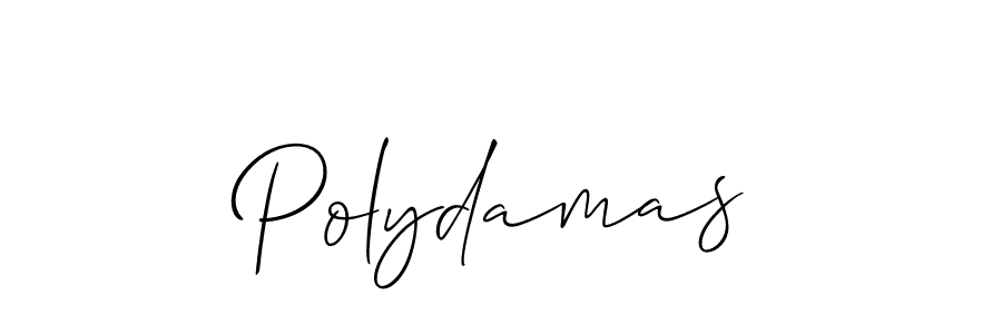 Make a beautiful signature design for name Polydamas. With this signature (Allison_Script) style, you can create a handwritten signature for free. Polydamas signature style 2 images and pictures png
