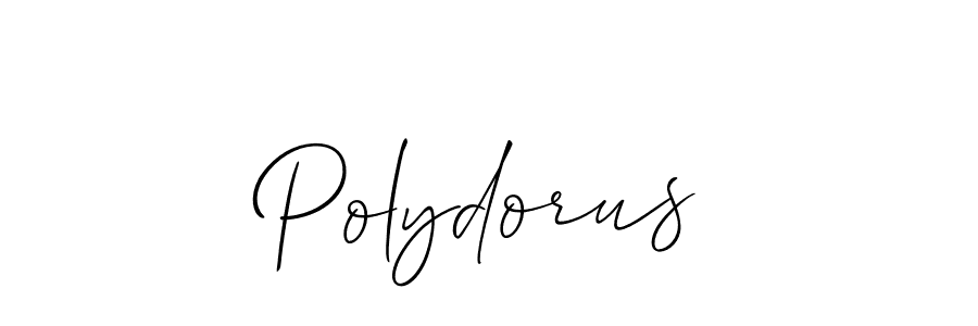 Use a signature maker to create a handwritten signature online. With this signature software, you can design (Allison_Script) your own signature for name Polydorus. Polydorus signature style 2 images and pictures png