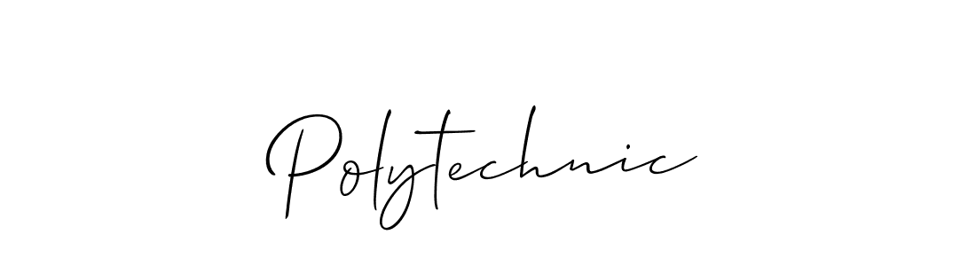 How to make Polytechnic name signature. Use Allison_Script style for creating short signs online. This is the latest handwritten sign. Polytechnic signature style 2 images and pictures png