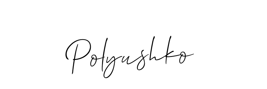 Make a short Polyushko signature style. Manage your documents anywhere anytime using Allison_Script. Create and add eSignatures, submit forms, share and send files easily. Polyushko signature style 2 images and pictures png