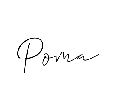 How to Draw Poma signature style? Allison_Script is a latest design signature styles for name Poma. Poma signature style 2 images and pictures png