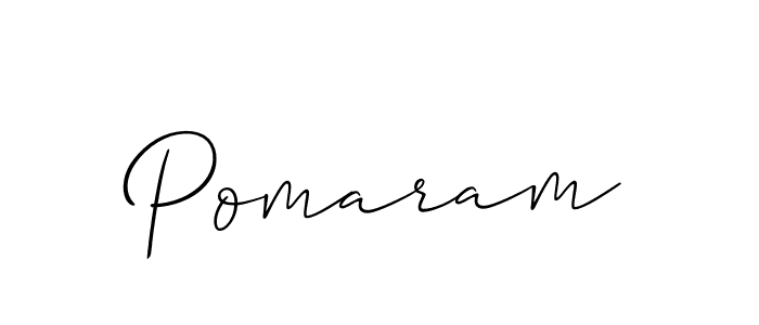 You should practise on your own different ways (Allison_Script) to write your name (Pomaram) in signature. don't let someone else do it for you. Pomaram signature style 2 images and pictures png