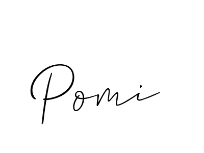 Pomi stylish signature style. Best Handwritten Sign (Allison_Script) for my name. Handwritten Signature Collection Ideas for my name Pomi. Pomi signature style 2 images and pictures png