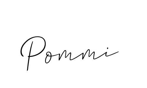 It looks lik you need a new signature style for name Pommi. Design unique handwritten (Allison_Script) signature with our free signature maker in just a few clicks. Pommi signature style 2 images and pictures png