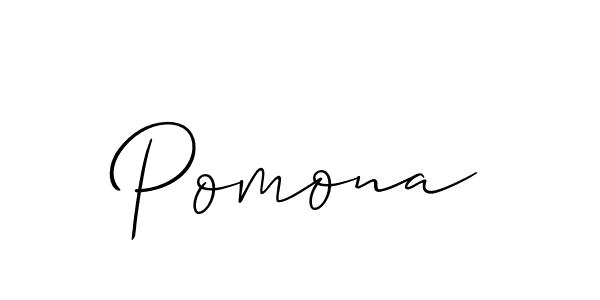 Design your own signature with our free online signature maker. With this signature software, you can create a handwritten (Allison_Script) signature for name Pomona. Pomona signature style 2 images and pictures png