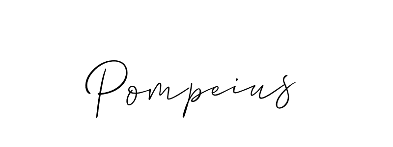 Make a beautiful signature design for name Pompeius. With this signature (Allison_Script) style, you can create a handwritten signature for free. Pompeius signature style 2 images and pictures png