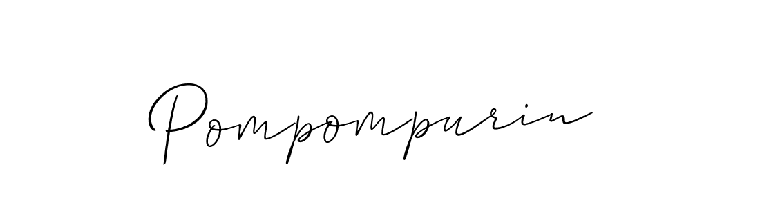 Also You can easily find your signature by using the search form. We will create Pompompurin name handwritten signature images for you free of cost using Allison_Script sign style. Pompompurin signature style 2 images and pictures png