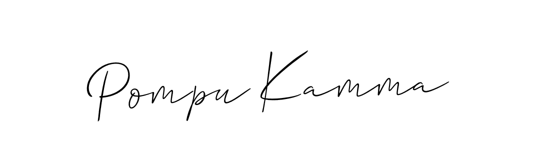 Use a signature maker to create a handwritten signature online. With this signature software, you can design (Allison_Script) your own signature for name Pompu Kamma. Pompu Kamma signature style 2 images and pictures png