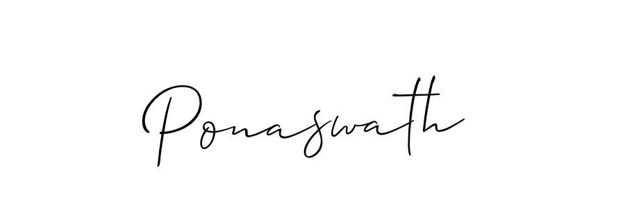 Design your own signature with our free online signature maker. With this signature software, you can create a handwritten (Allison_Script) signature for name Ponaswath. Ponaswath signature style 2 images and pictures png